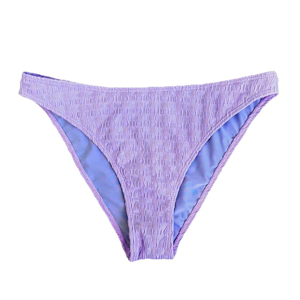 Samiol Women’s Lavender Purple Swim Bottoms Low Waist Size Large NEW